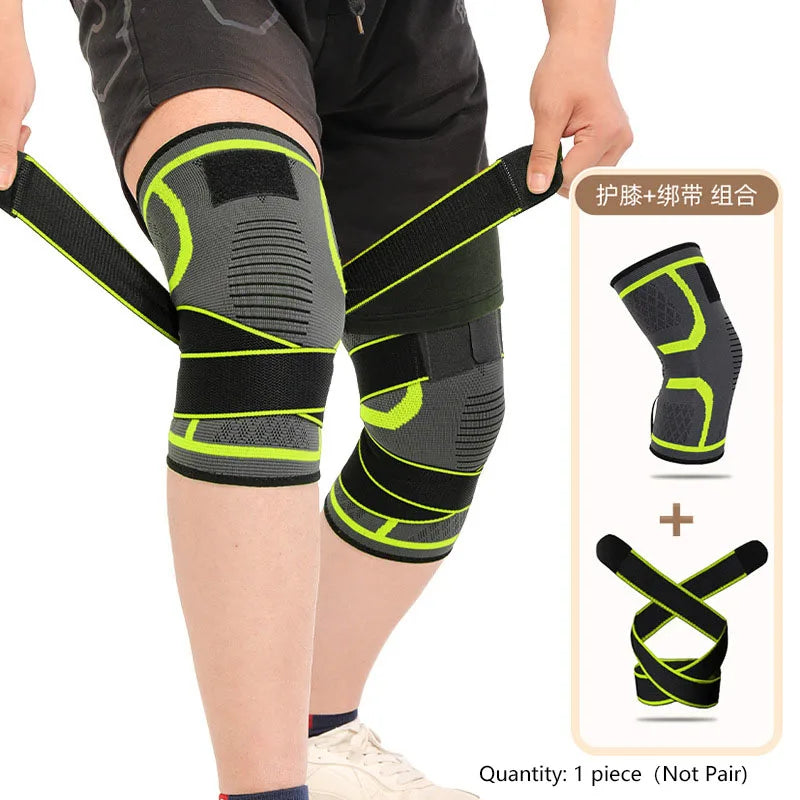 1-Piece Sport Knee Brace – Nylon Compression Knee Pad for Running, Fitness, Weightlifting & Basketball