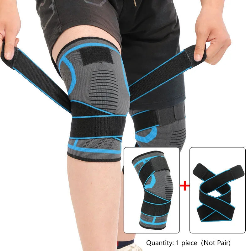 1-Piece Sport Knee Brace – Nylon Compression Knee Pad for Running, Fitness, Weightlifting & Basketball