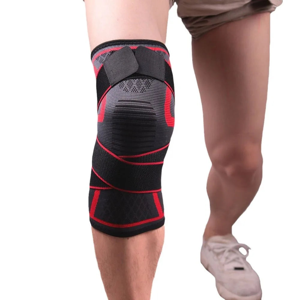 1-Piece Sport Knee Brace – Nylon Compression Knee Pad for Running, Fitness, Weightlifting & Basketball