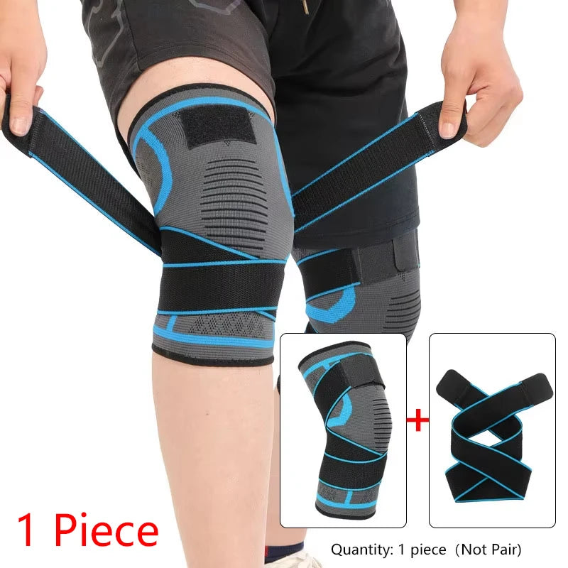 1-Piece Sport Knee Brace – Nylon Compression Knee Pad for Running, Fitness, Weightlifting & Basketball