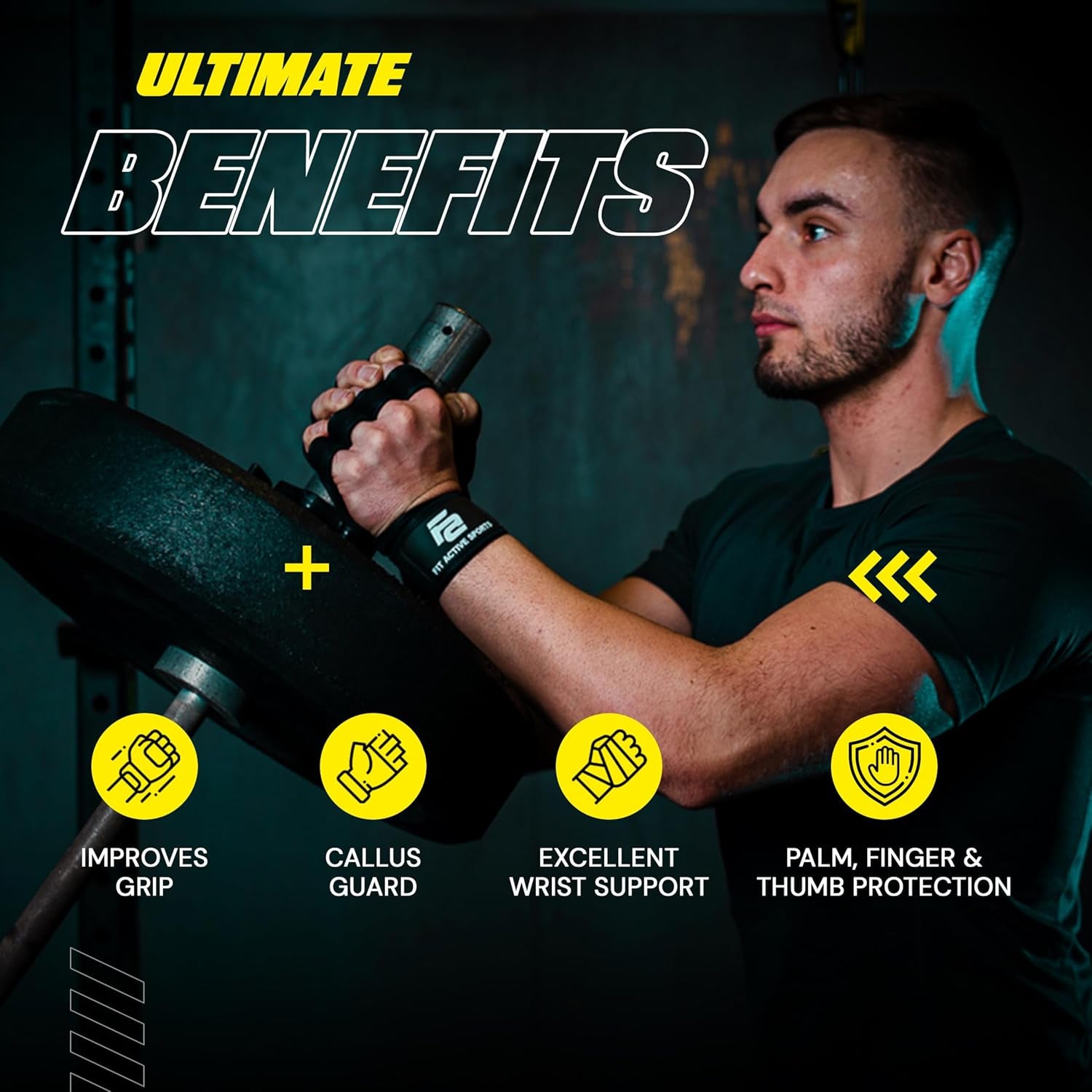 Ventilated Weight Lifting Gloves with Wrist Wraps – Gym & Cross-Training Hand Support for Men & Women