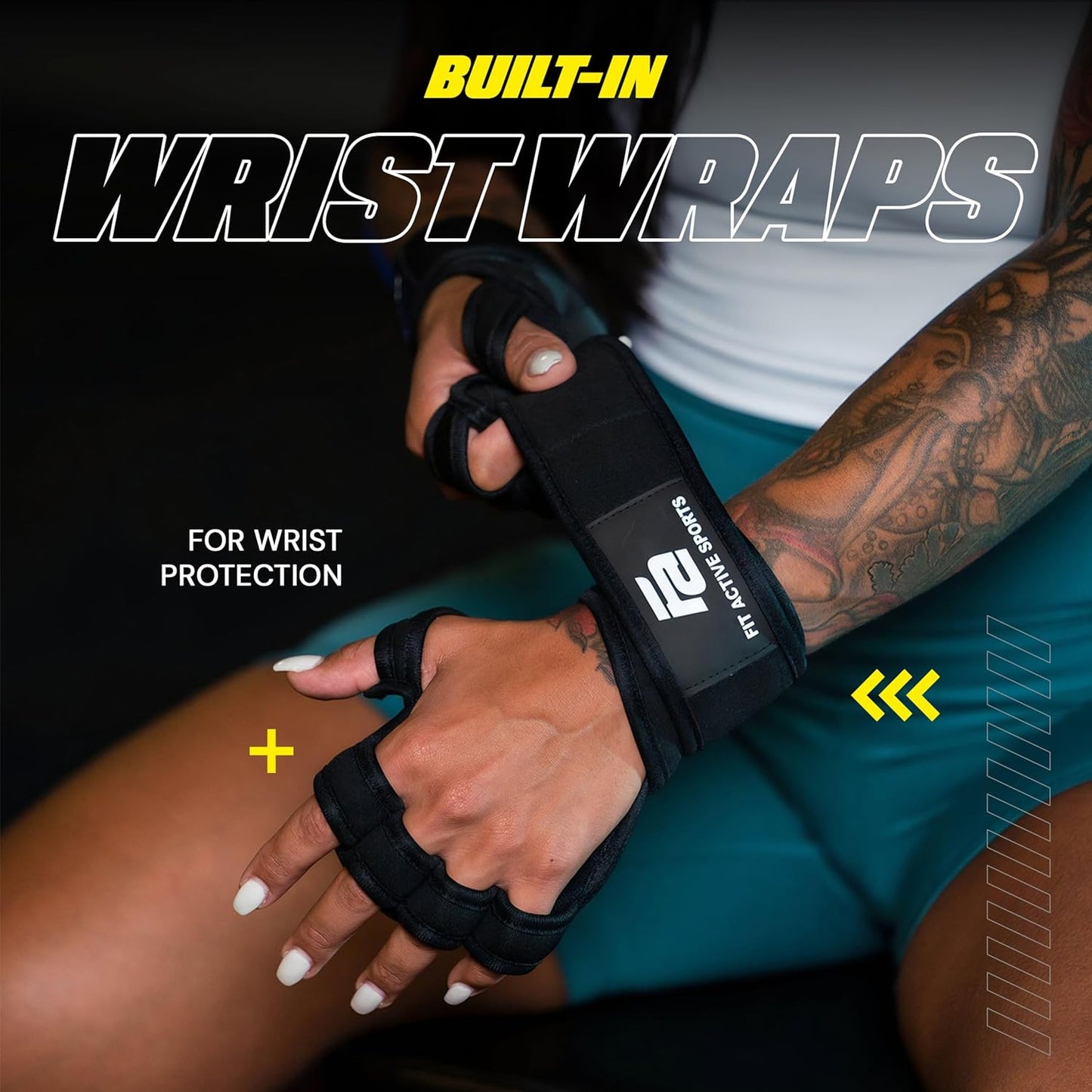 Ventilated Weight Lifting Gloves with Wrist Wraps – Gym & Cross-Training Hand Support for Men & Women