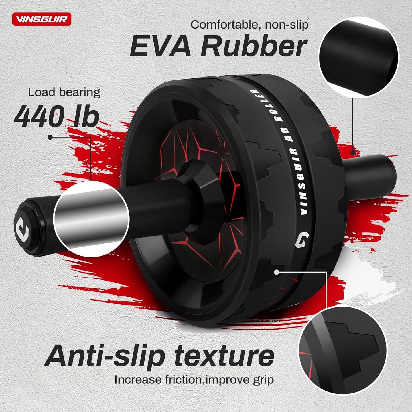 Ab Roller Wheel with Knee Pad – Core & Ab Workout Equipment for Home Gym and Full-Body Training