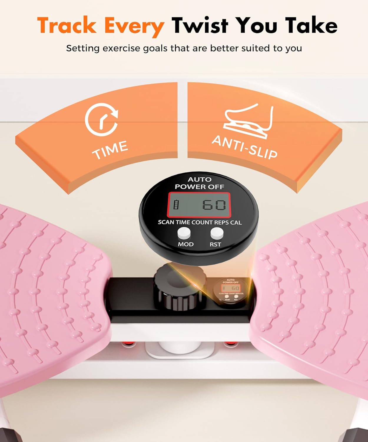 Ultimate Waist Twisting Machine - Ab Twister Board with Smart LED Monitor, 330LBS Capacity, Ultra-Quiet Design & Anti-Slip for Effective Home Workouts!