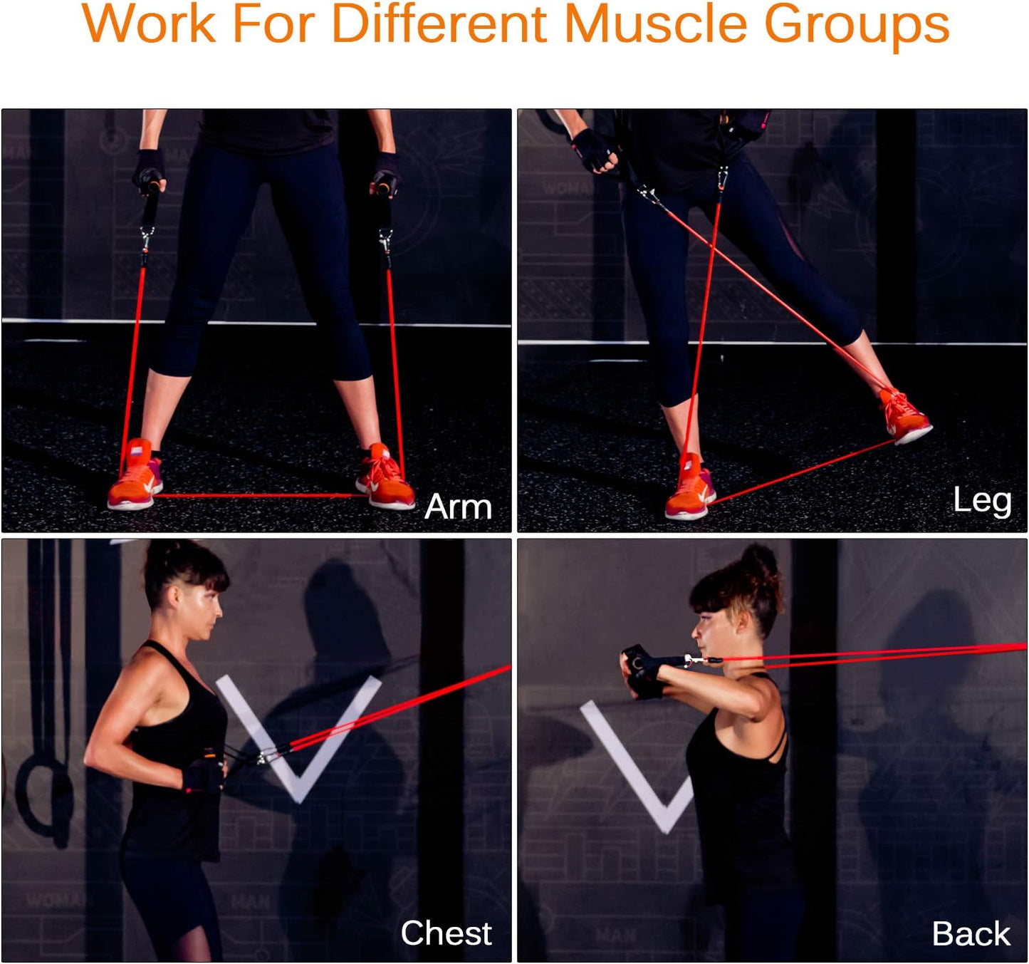 Resistance Bands Set – Strength Training Exercise Bands with Handles, Ankle Straps, Door Anchor & Carry Bag for Home & Outdoor Workouts