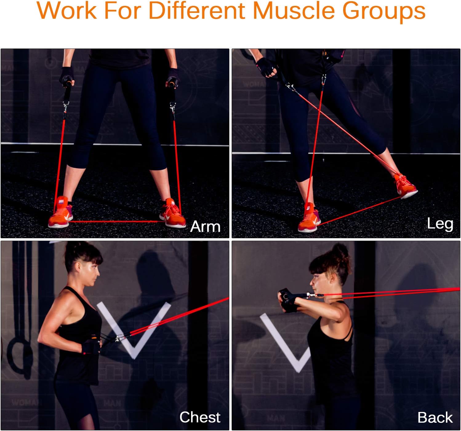 Resistance Bands Set – Strength Training Exercise Bands with Handles, Ankle Straps, Door Anchor & Carry Bag for Home & Outdoor Workouts