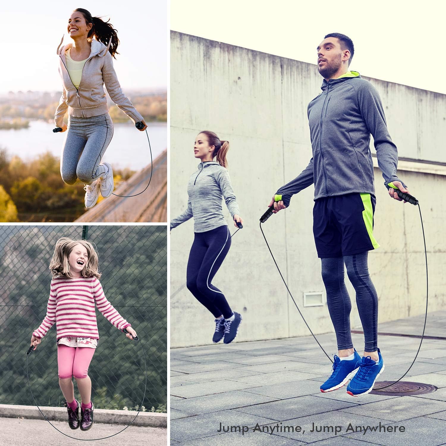 Adjustable Speed Jump Rope – Tangle-Free Steel Cable with Ball Bearings & Foam Handles for Home Gym & Fitness