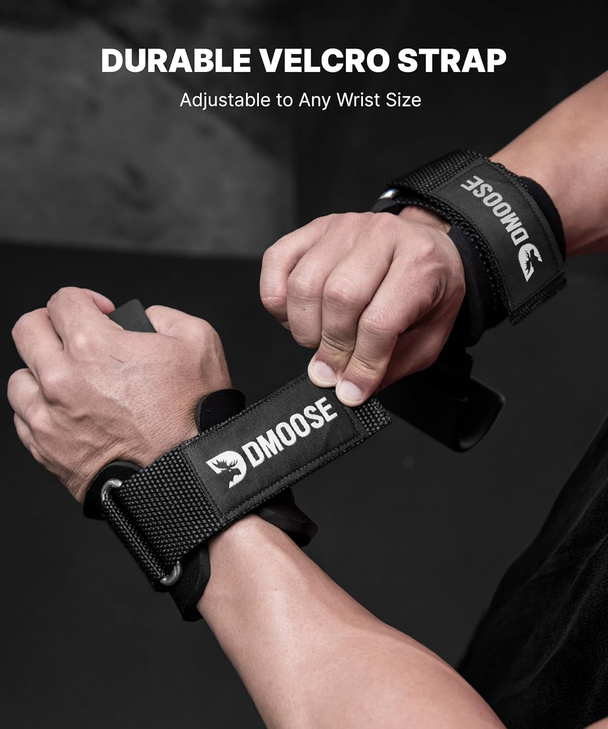 Weight Lifting Hooks (Pair) – Heavy Duty Wrist Straps with Padded Support for Deadlifts, Pull-Ups, Rows & Shrugs – Anti-Slip Nylon Hand Grips for Strength Training & Gym Workouts