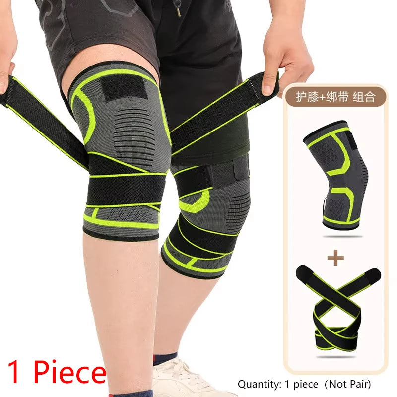 1-Piece Sport Knee Brace – Nylon Compression Knee Pad for Running, Fitness, Weightlifting & Basketball
