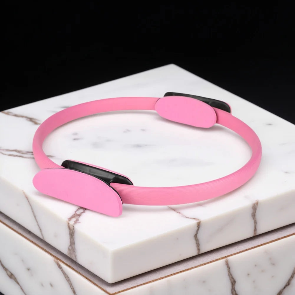 Pilates Fitness Ring with Non-Slip Handles – Yoga & Resistance Exercise Circle for Women