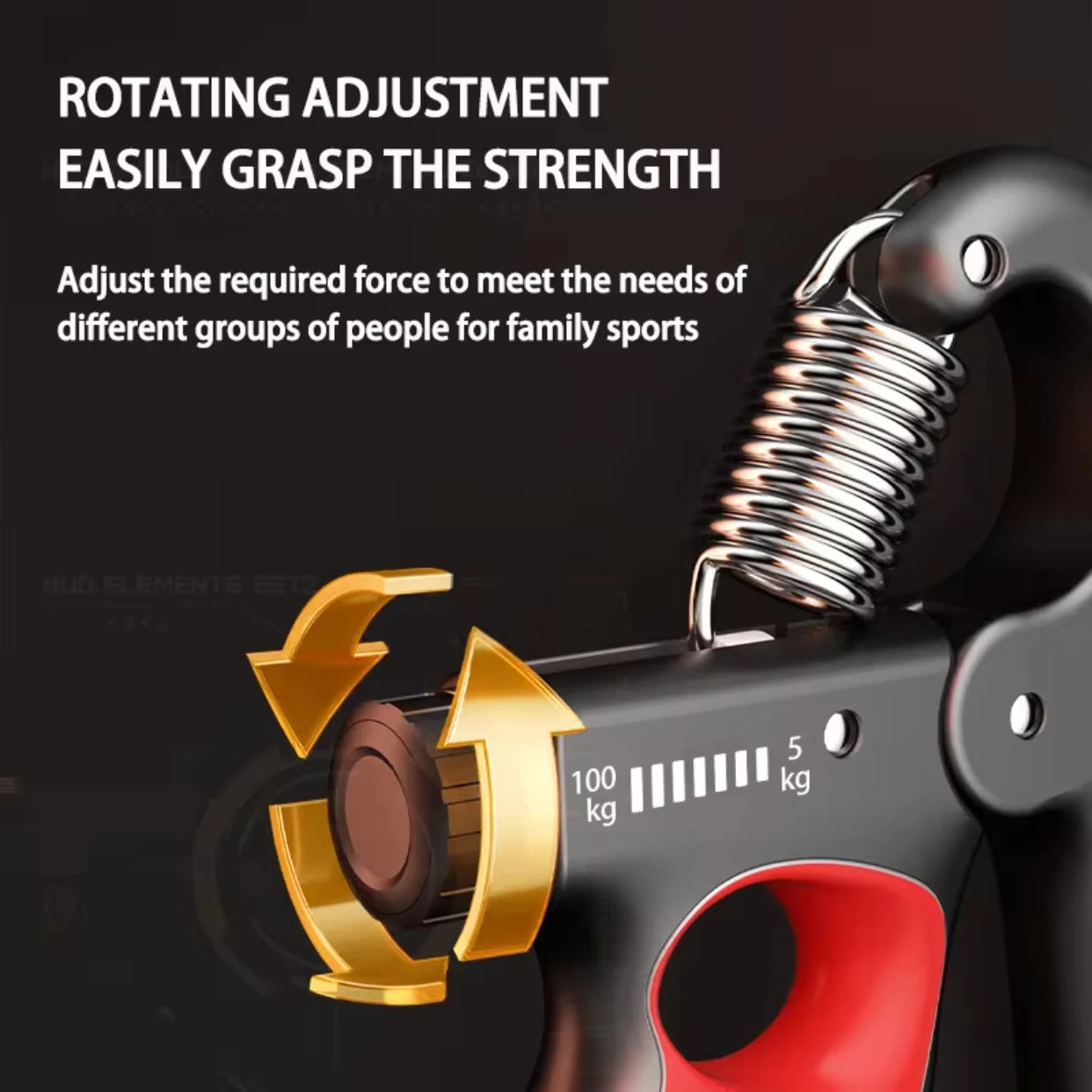 Adjustable Hand Grip Strengthener – 5–100Kg Wrist Expander for Fitness, Muscle Recovery & Hand Strength