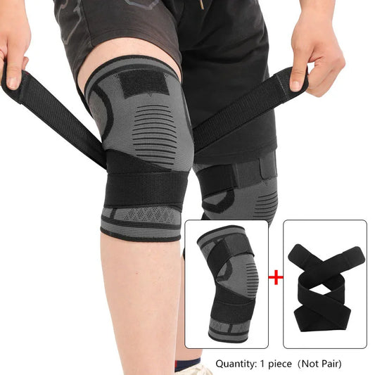 1-Piece Sport Knee Brace – Nylon Compression Knee Pad for Running, Fitness, Weightlifting & Basketball