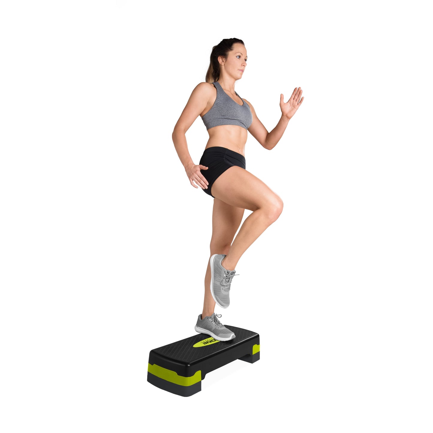 Aerobic Step Platform – Black & Yellow Exercise Stepper for Home & Gym Workouts